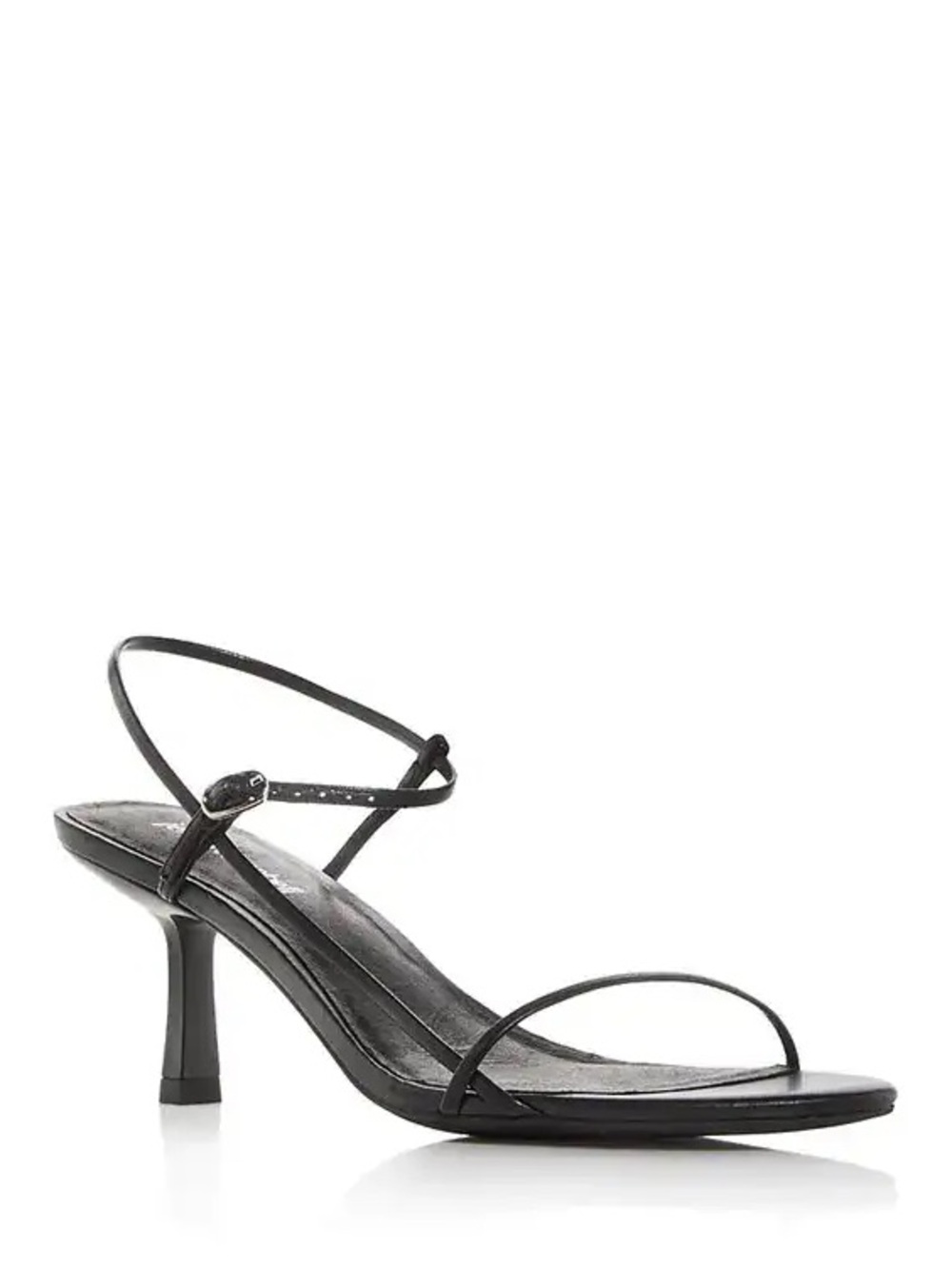 Jeffrey Campbell Black Minimalist Strappy Mid-Heel Sandals